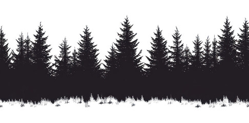 PNG Forest silhouette illustration forest design.