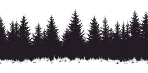 PNG Forest silhouette illustration forest design.
