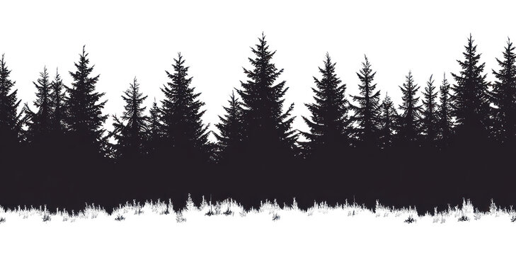 PNG Forest silhouette illustration forest design.