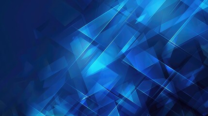 Obraz premium Abstract blue geometric background with layered shapes and gradients.