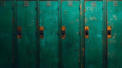 Fototapeta premium Lockers, locker room, storage lockers, metal lockers, industrial lockers, school lockers, gym lockers, vintage lockers, rows of lockers, locker background, storage room, locker doors, closed lockers, 