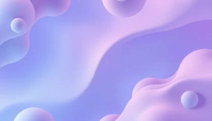 Abstract Pastel Purple Fluid Shapes Background Design