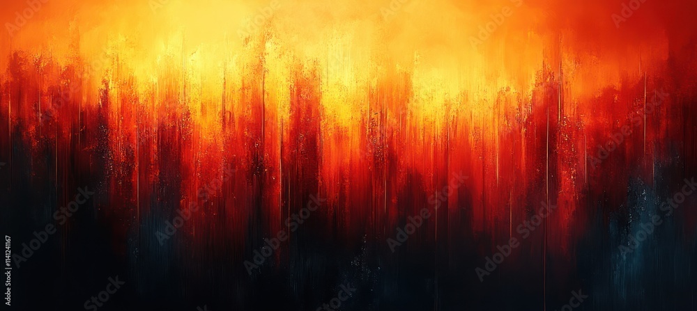 Poster abstract gradient background in black orange brown teal with noisy texture and grunge retro style