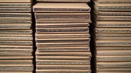 Stack of Protective Packaging Boxes from Top View