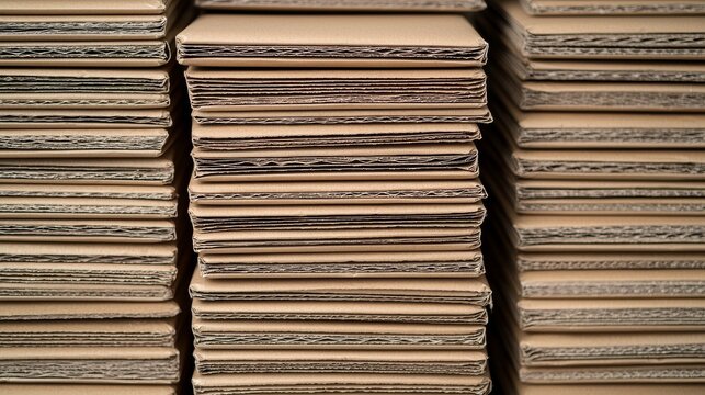 Stack of Protective Packaging Boxes from Top View