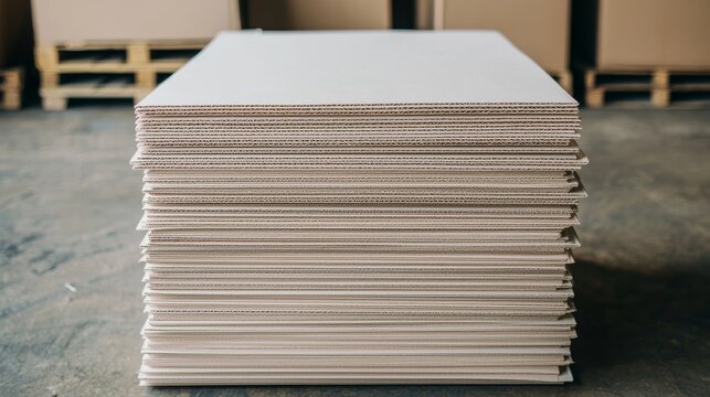 Stack of Shipping Boxes with Protective Layers