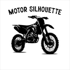 Obraz premium Dirt Bike Vector silhouette. Silhouette of a motocross rider dirt bike.