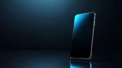 Sleek Modern Smartphone On Dark Background