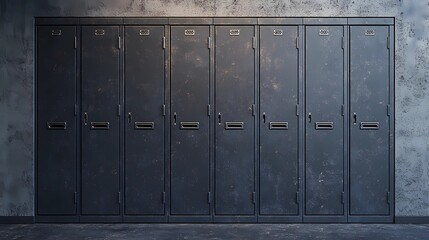 Fototapeta premium background featuring rows of lockers in minimalistic style.