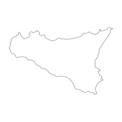 Fototapeta premium island of sicily map icon