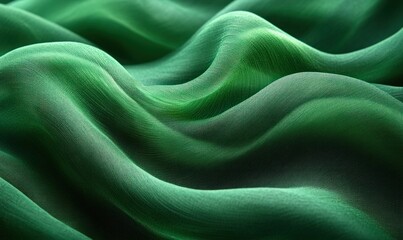 Obraz premium Deep Emerald Fabric Texture Background Clean Modern Layers Chic Elegant Design