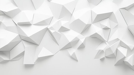 Abstract white background with geometric triangles in modern minimalist design