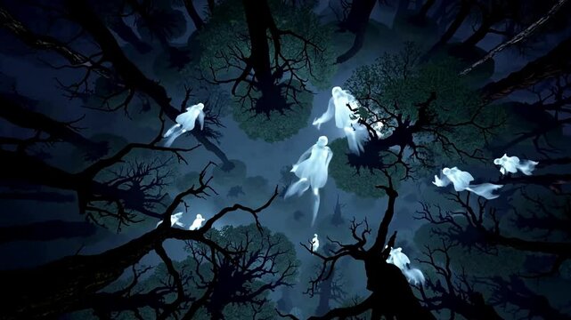spooky halloween night