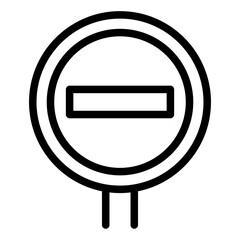 Stop Sign outline icon for driving and vehicle safety