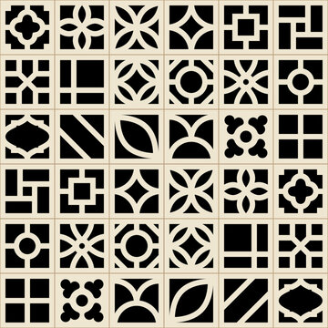 Wall Breeze Cement Block Seamless Pattern