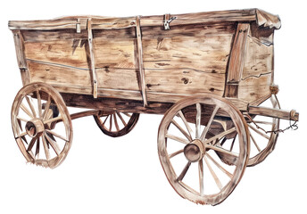 Obraz premium PNG Wagon wagon transportation vehicle.