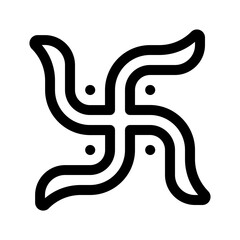 Fototapeta premium swastik icon with line style, perfect for user interface projects