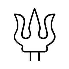 Obraz premium trident icon with thin style, perfect for user interface projects