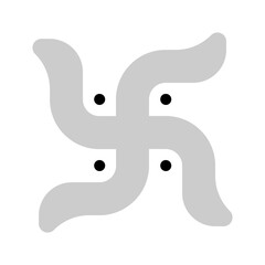 swastik icon with bulk style, perfect for user interface projects