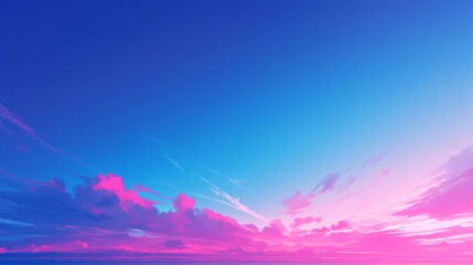 Fototapeta premium Blurred gradient background with soft blue and pink sky, creating a serene sunset banner. Perfect for peaceful, calming designs and artistic projects.