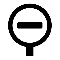 Stop Sign glyph icon for driving and vehicle safety