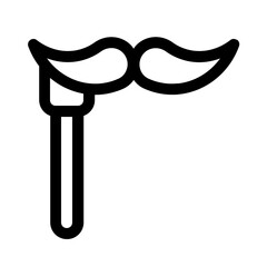 fake moustache icon with line style, perfect for user interface projects