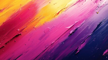 Abstract Expressionism Art with Pink Yellow and Purple Background Dynamic Lines