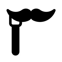 fake moustache icon with glyph style, perfect for user interface projects
