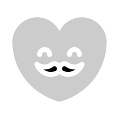 Fototapeta premium happy moustache icon with bulk style, perfect for user interface projects