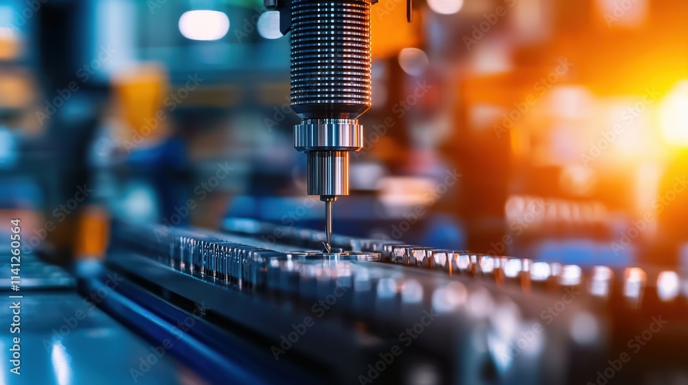 Poster a close-up of precision measuring tools used in manufacturing quality control