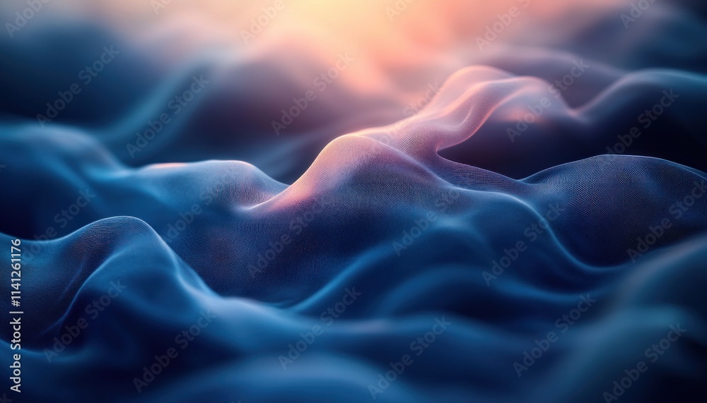 Leinwandbilder Deep Blue Gradient Background with Soft Lighting for Creative Abstract Concepts