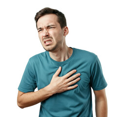 Obraz premium Man Experiencing Chest Pain