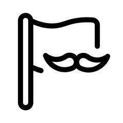 movember day icon with line style, perfect for user interface projects