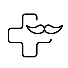 Fototapeta premium men's health icon with thin style, perfect for user interface projects