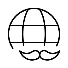 movember news icon with thin style, perfect for user interface projects
