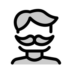 man icon with duotone style, perfect for user interface projects