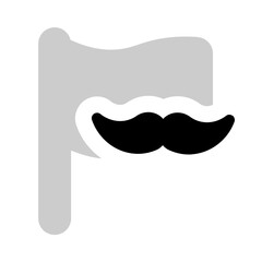 movember day icon with bulk style, perfect for user interface projects