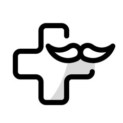 men's health icon with shady style, perfect for user interface projects