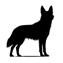 Black silhouette of a dog.