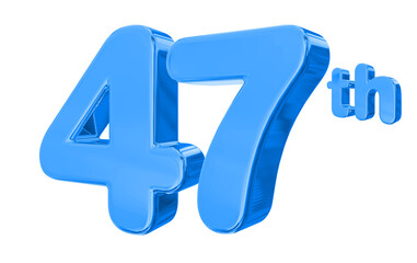 47 Anniversary Blue Number