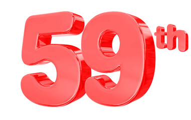 59 Anniversary red