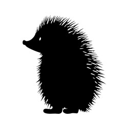 Cute hedgehog silhouette.