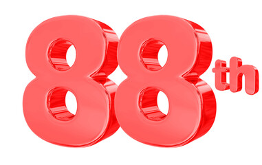 88 Anniversary red