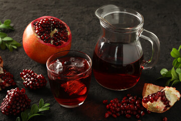 Pomegranate juice, tasty, delicious and fresh drink