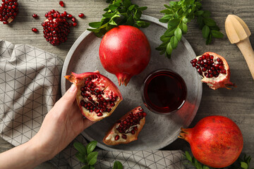 Pomegranate juice, tasty, delicious and fresh drink