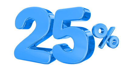 25 percent blue offer in 3d