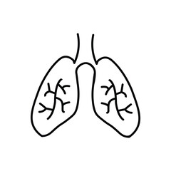 Lungs Vector Icon Design Template