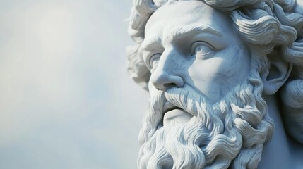 Majestic Marble Bust of a Bearded Man