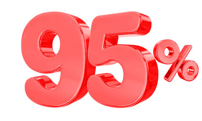 95 percent red offer in 3d