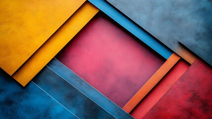 Fototapeta premium abstract composition with geometric shapes and vibrant colors